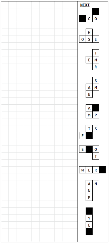 Empty tetris board