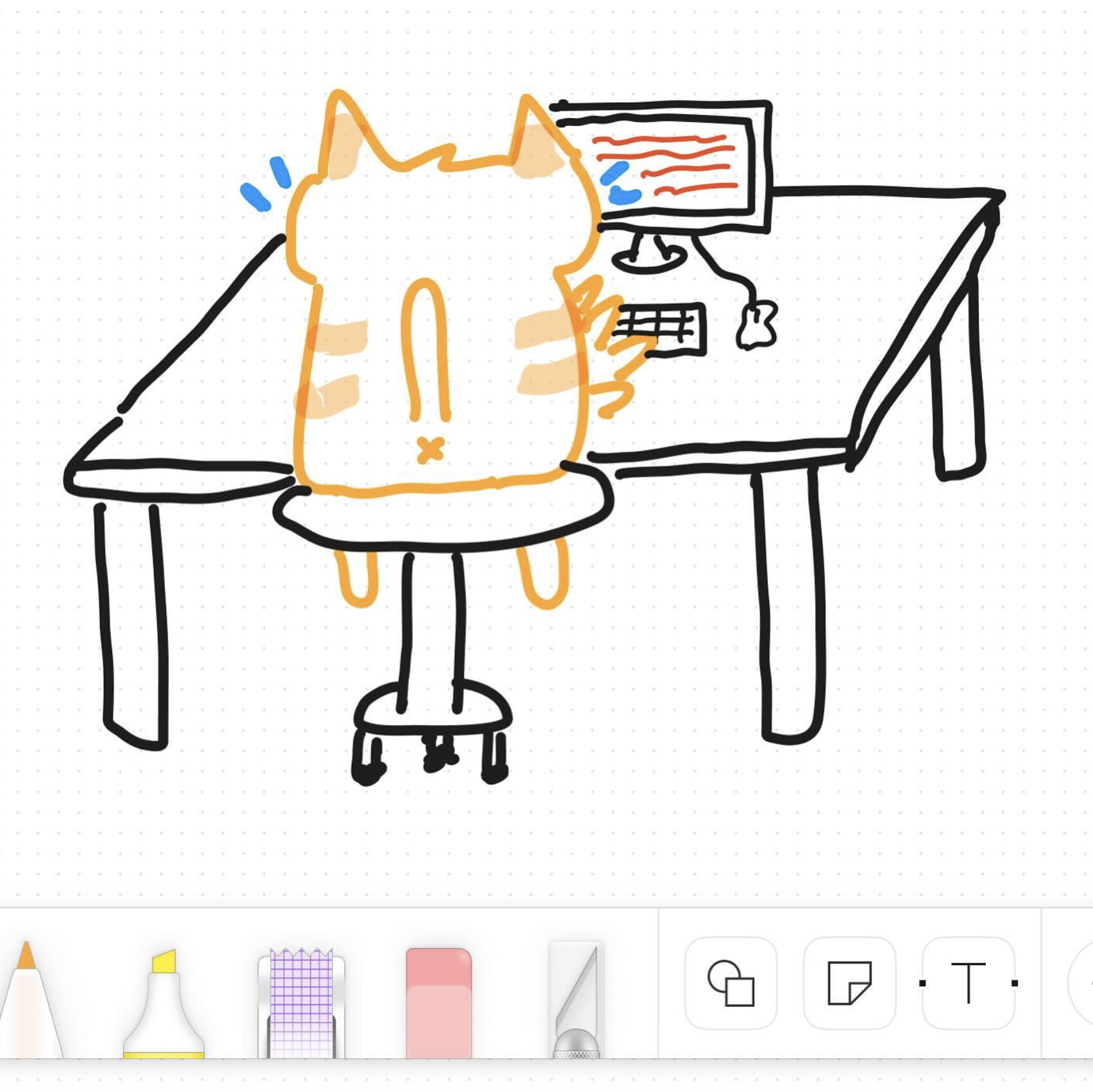 cat on a computer