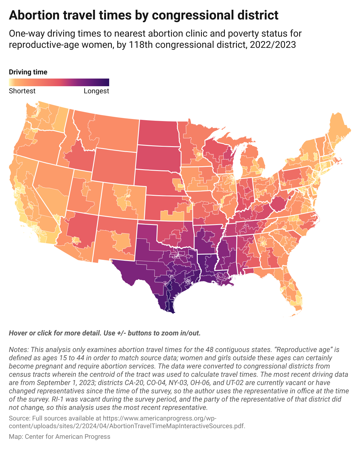 Abortion Access Mapped by Congressional District   Center for American  Progress