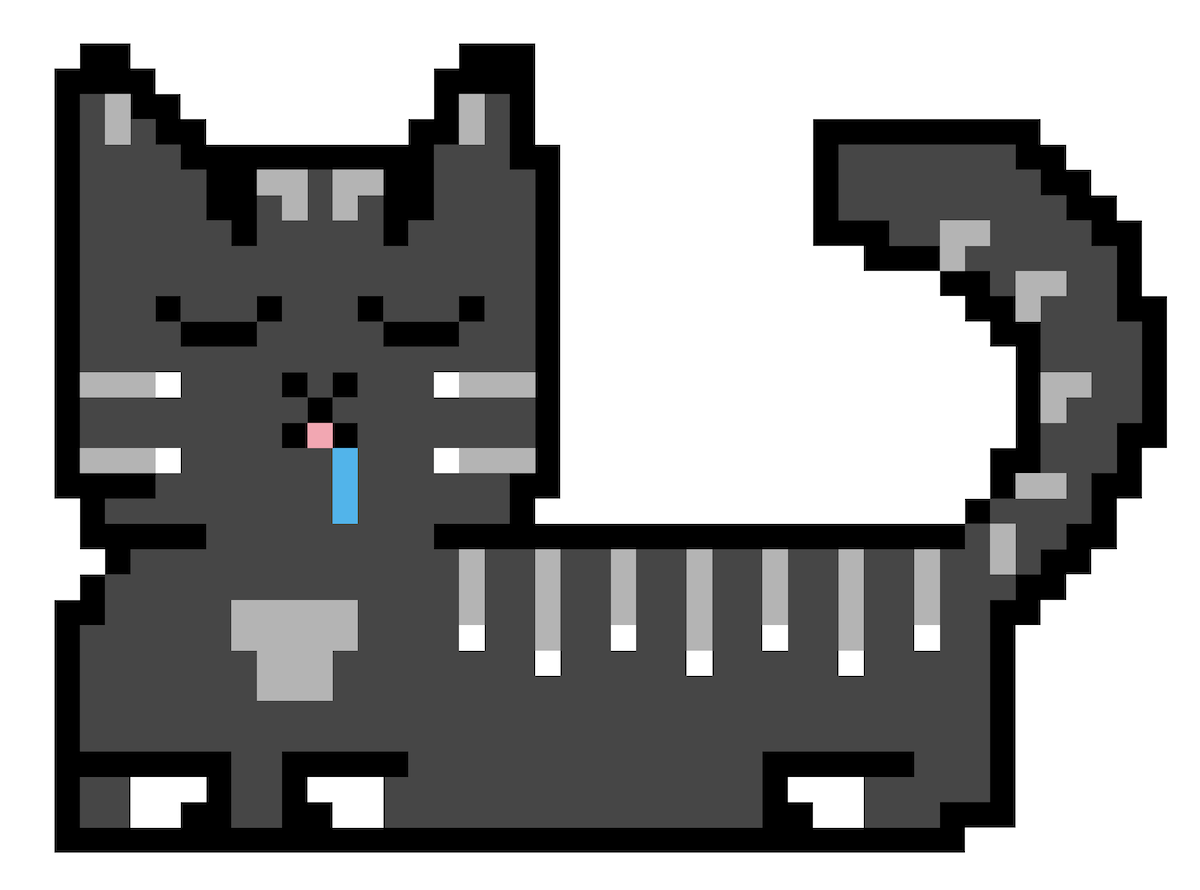 sleeping cat pixel art