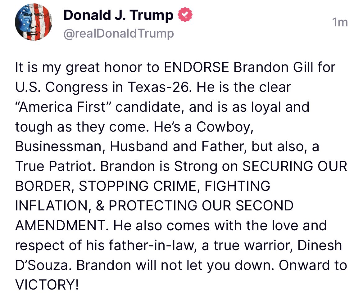 Trump endorsement